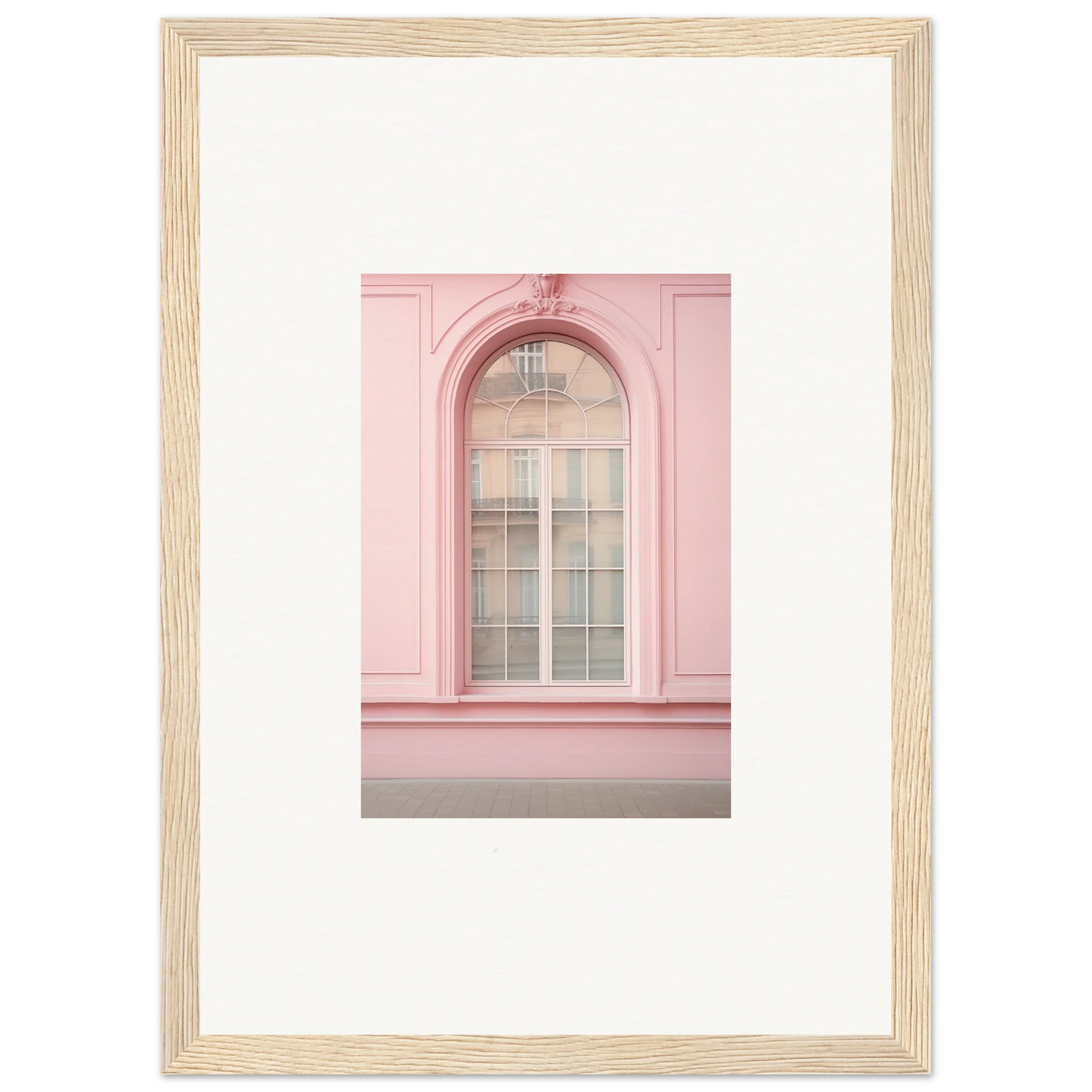 Arched pink window with white panes in Pink Sonata Vibrations special edition art™