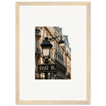 Style St. street sign on a chic lamp post, perfect for room decoration canvas print art