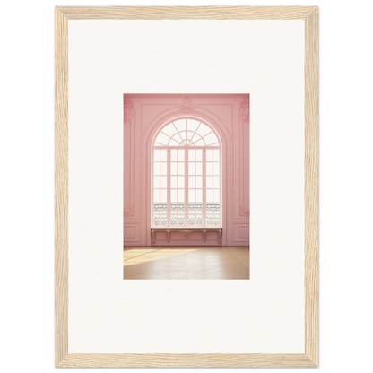 Framed wall art of an elegant arched window with pink walls from Ether Balcon Evolvement