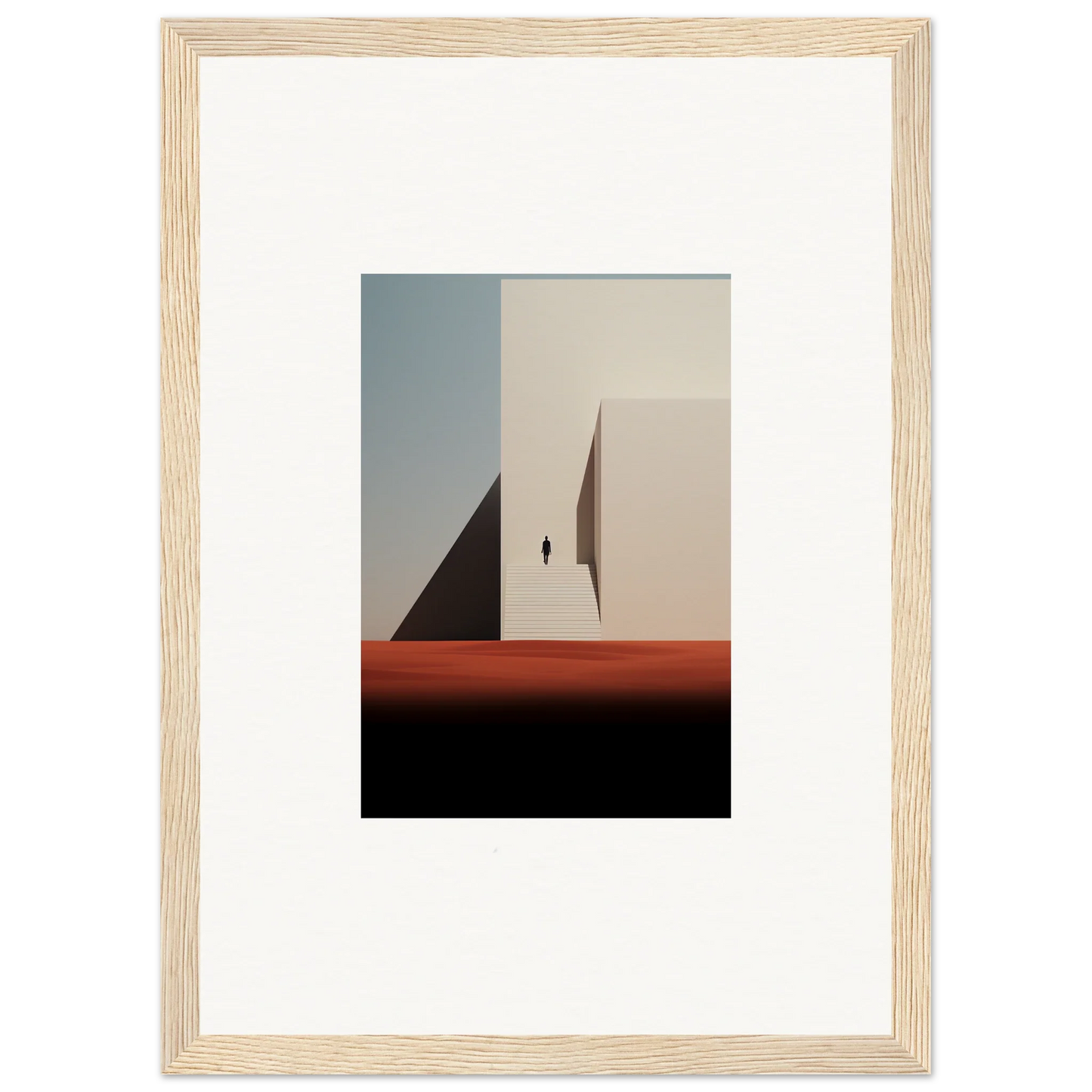 Minimalist architectural photo in light wood frame showcasing Sombra Espérante Architecture