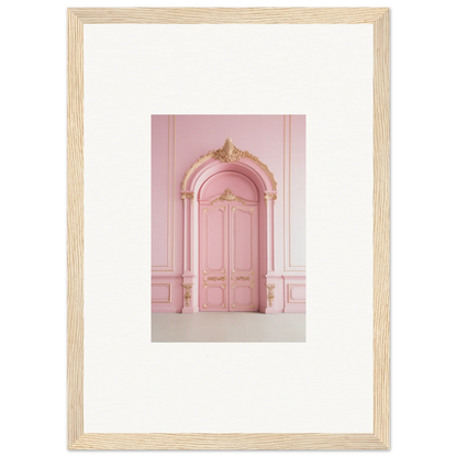 Ornate pink door with decorative archway in Paris Dreams Frame special edition art™