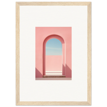 Pink arched doorway to blue sky in Echo of Horizons special edition art™ piece