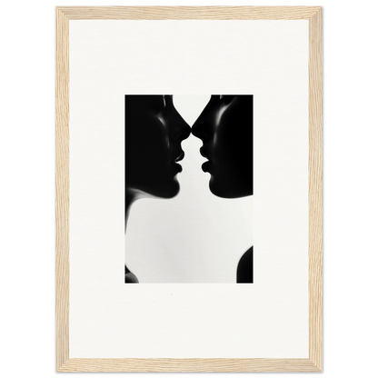 Two silhouetted profiles mirrored in the special edition art, Whispers Shadowdance Serenaa