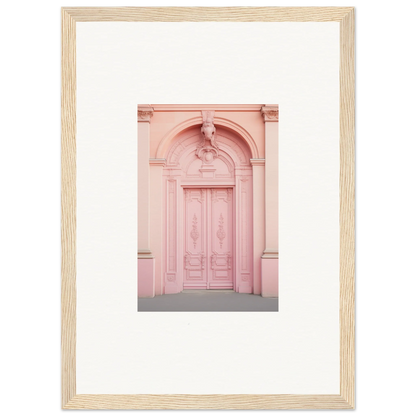 Beautiful pink ornate door with classic details showcasing Porphyr Pink Processions