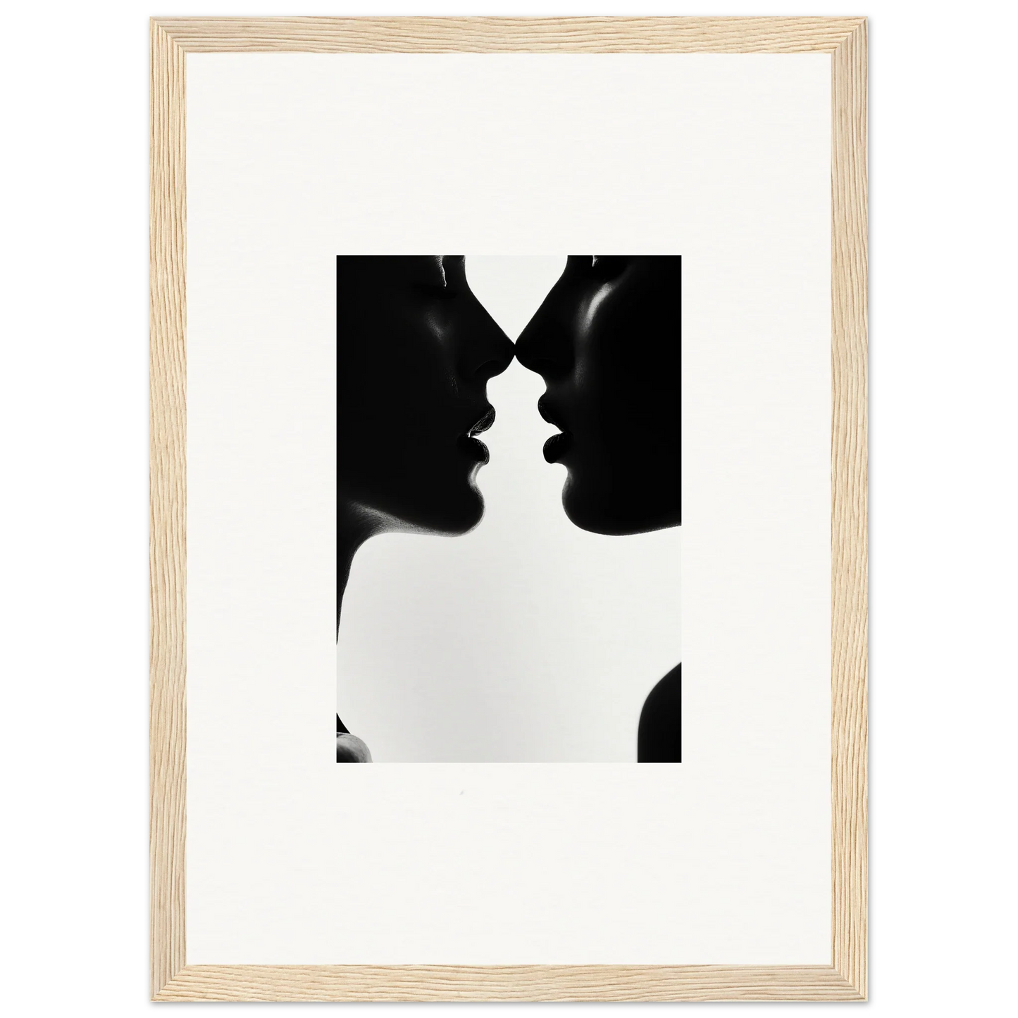 Two silhouettes in a mirrored pose showcasing the Shadowed Sédual Symphony art