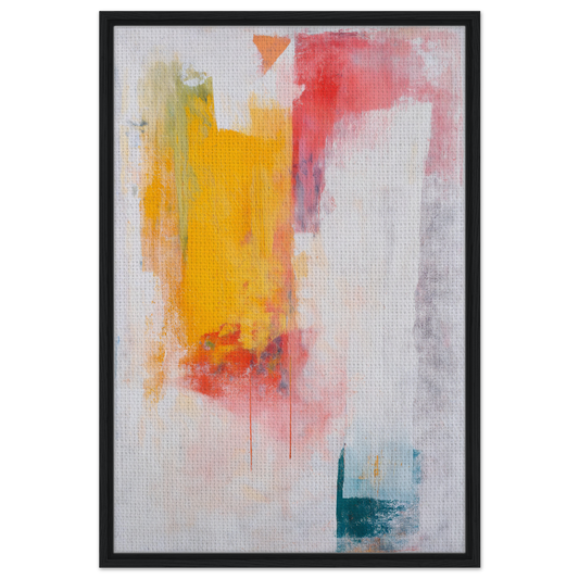 Vibrant abstract painting in yellow, red, and teal for Abstract Psychedelia Encounter