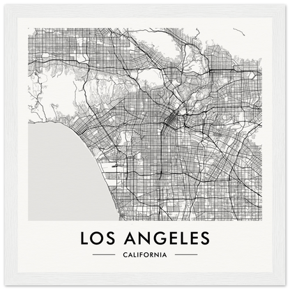 Map of Los Angeles, California, showing the city’s street grid and layout.