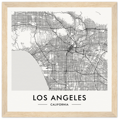 Map of Los Angeles, California, showing the city’s street grid and layout.