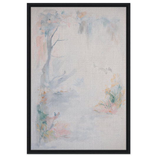 Abstract painting in soft pastel colors, framed, ideal for Aqua Mistscapade room decor