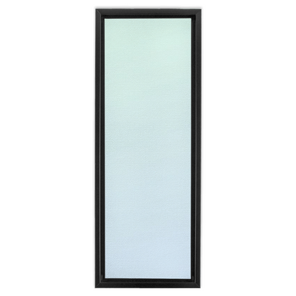 Full-length mirror with a black frame.