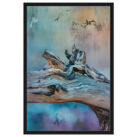 Weathered driftwood display for Bleeding Cerulean Symbiosis room decor on Shopify Planet