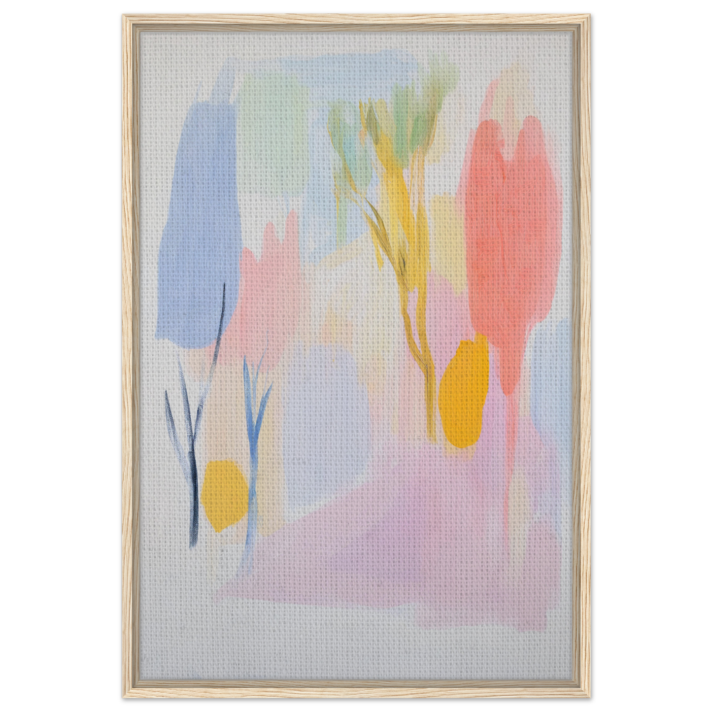 Abstract painting in pastel colors within a frame for Blissful Hues Clarity room decor