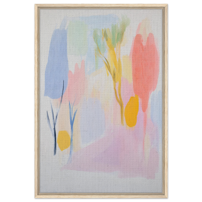 Abstract painting in pastel colors within a frame for Blissful Hues Clarity room decor