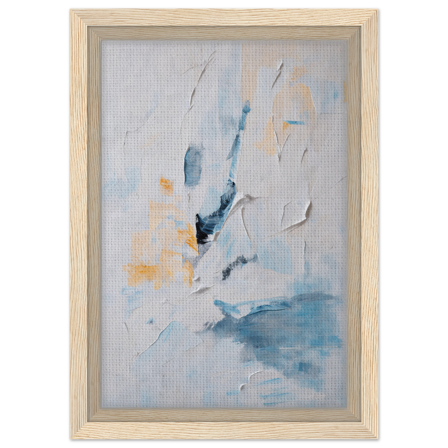 Abstract painting in soft pastels, Blues Dance Melancholy, for elegant room decor