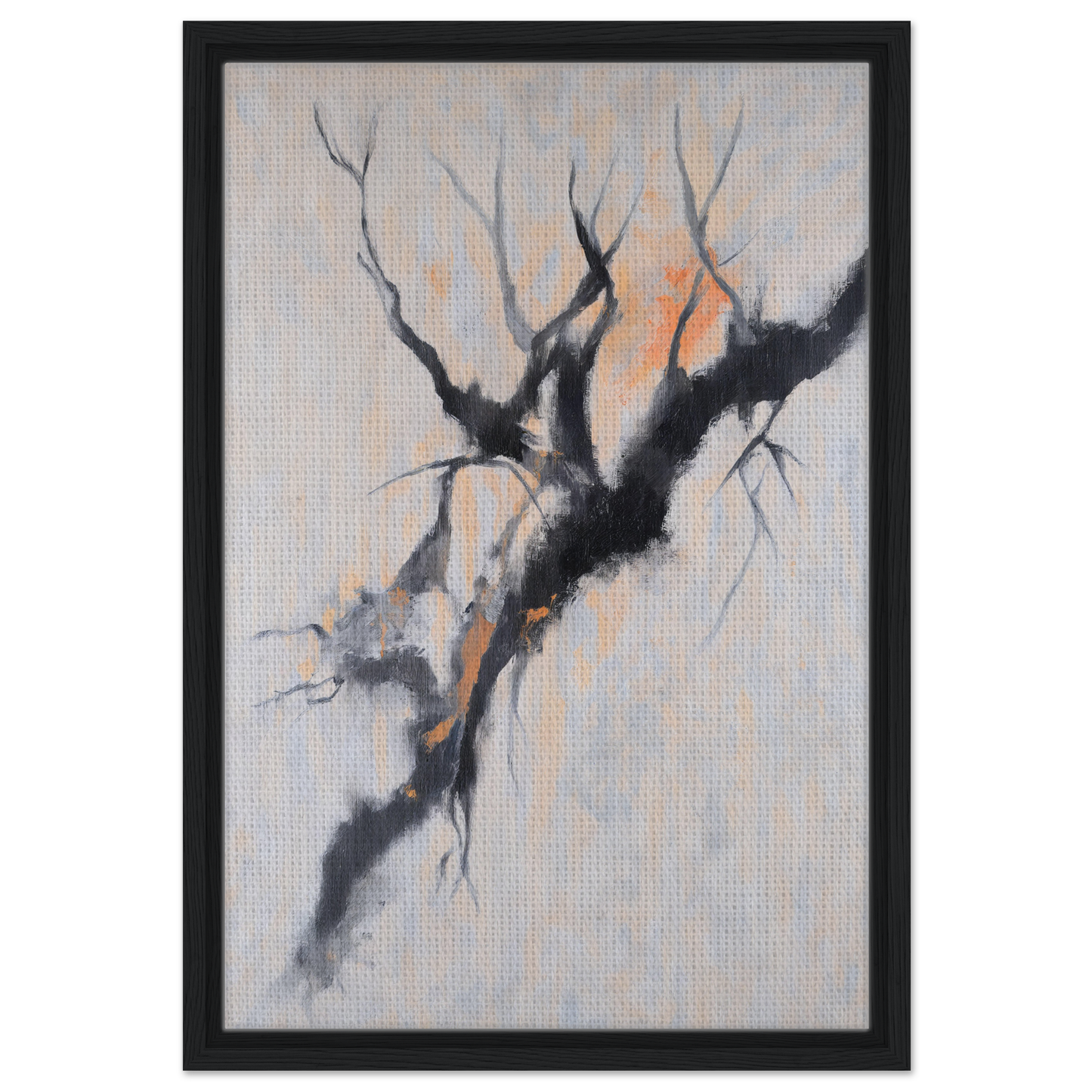 Abstract painting of a gnarled tree branch for Branches Mirage Serenity room decor