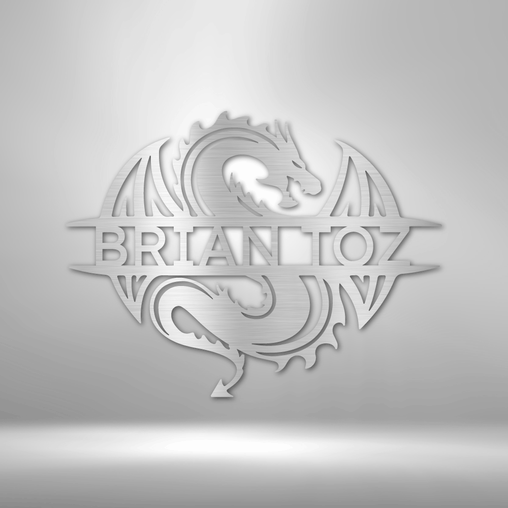 Stylized dragon logo with ’BRIAN 107’’ text integrated into the design.