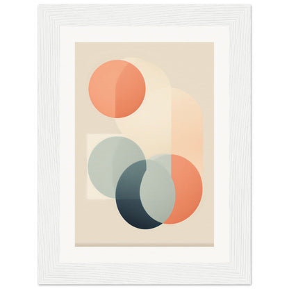 Abstract geometric artwork featuring overlapping circles in soft pastel colors.