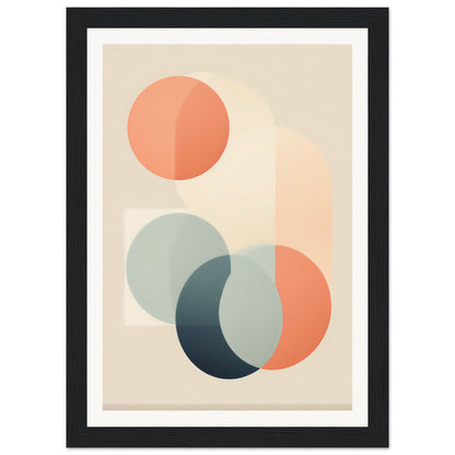 Abstract geometric artwork featuring overlapping circles in soft pastel colors.