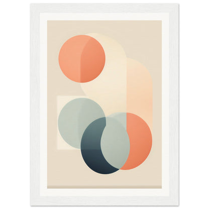 Abstract geometric artwork featuring overlapping circles in soft pastel colors.