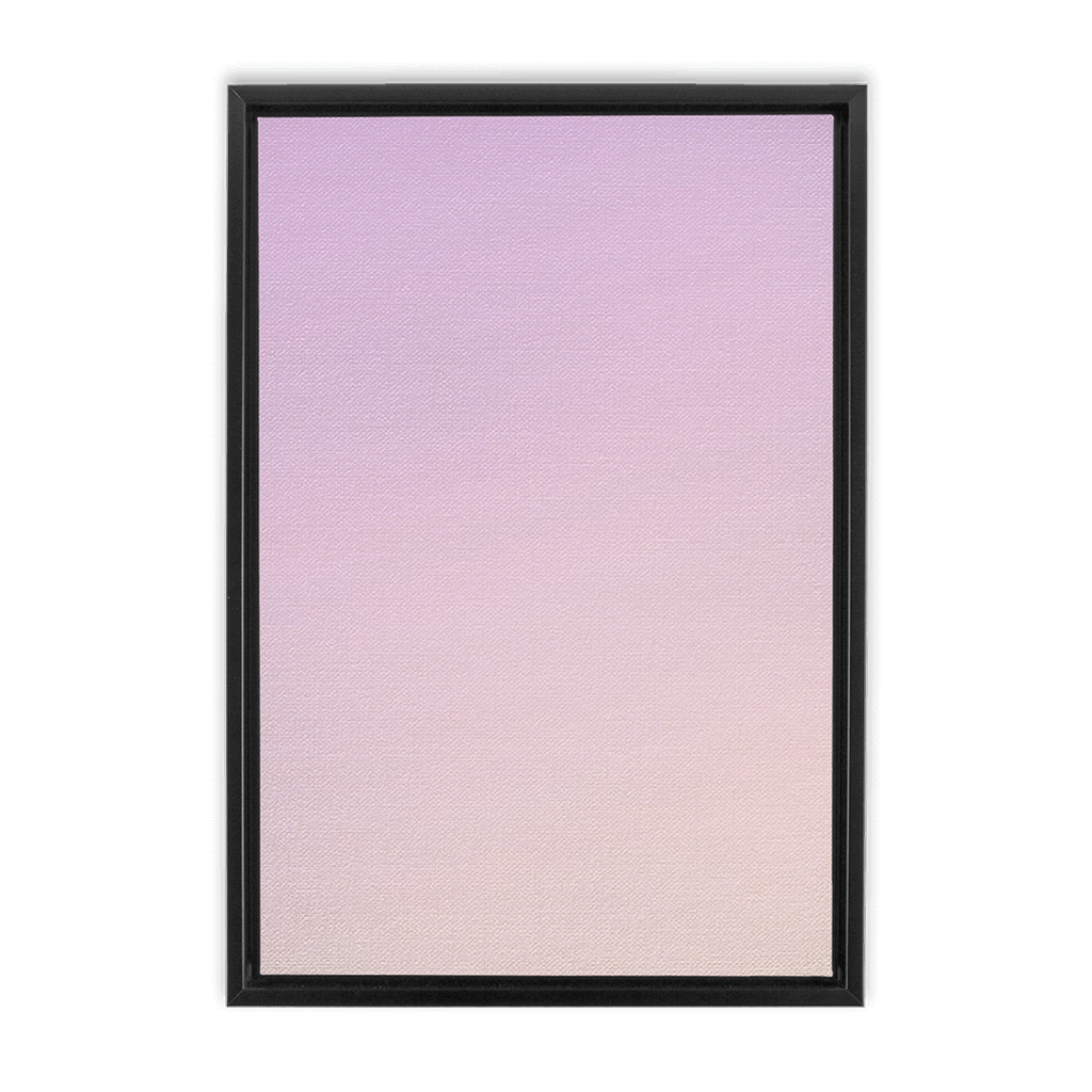 Framed gradient poster transitioning from light purple to pale pink.