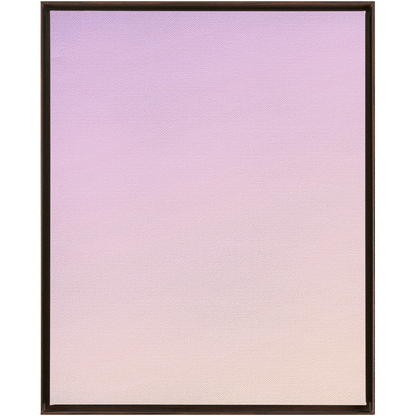 Framed gradient artwork transitioning from light purple to pale peach.