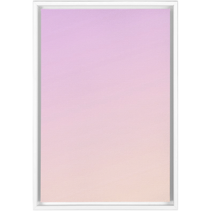 Framed gradient poster transitioning from light purple to pale peach.