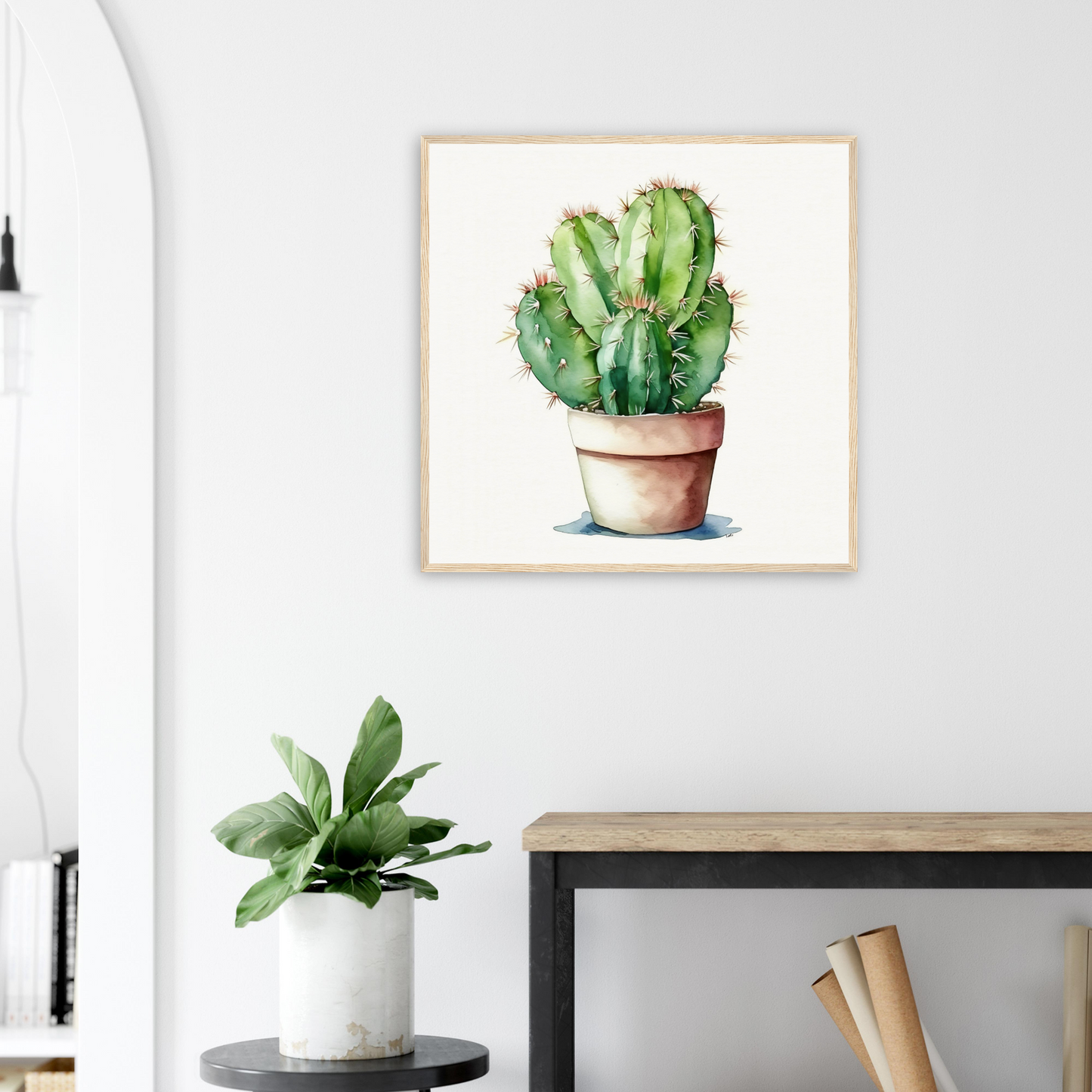 A cactus plant in a pot on a table