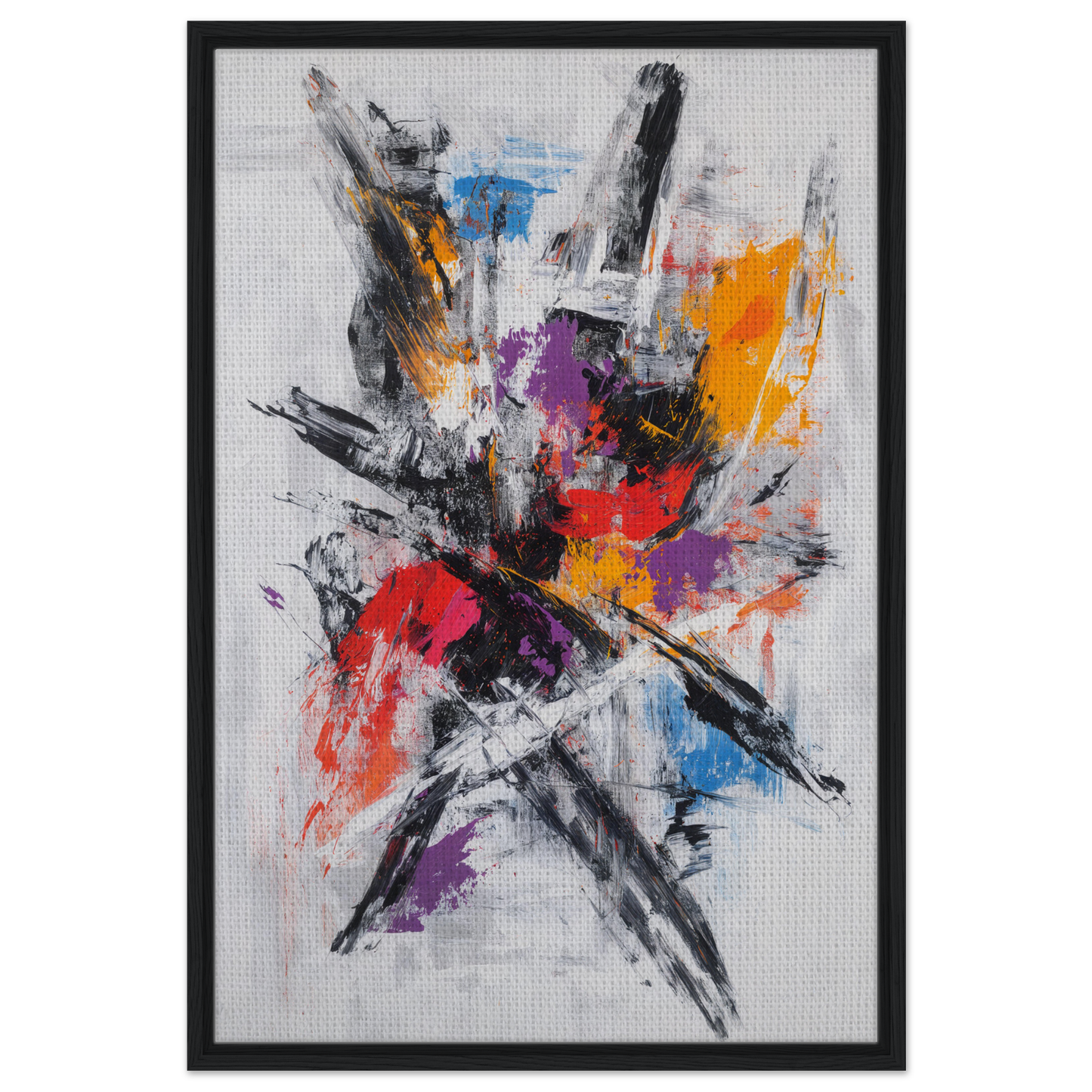 Abstract painting with bold colors for Chromatic Chaos Ballet room decor by Fashion Oracle