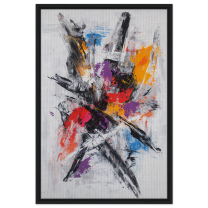 Abstract painting with bold colors for Chromatic Chaos Ballet room decor by Fashion Oracle