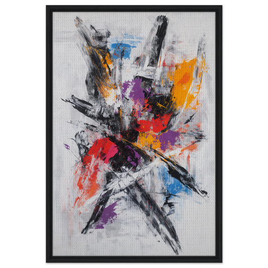 Abstract painting with bold colors for Chromatic Chaos Ballet room decor by Fashion Oracle