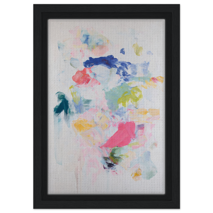 Abstract watercolor painting in soft pastels framed, ideal for Chromatic Jazz Revelry room decor