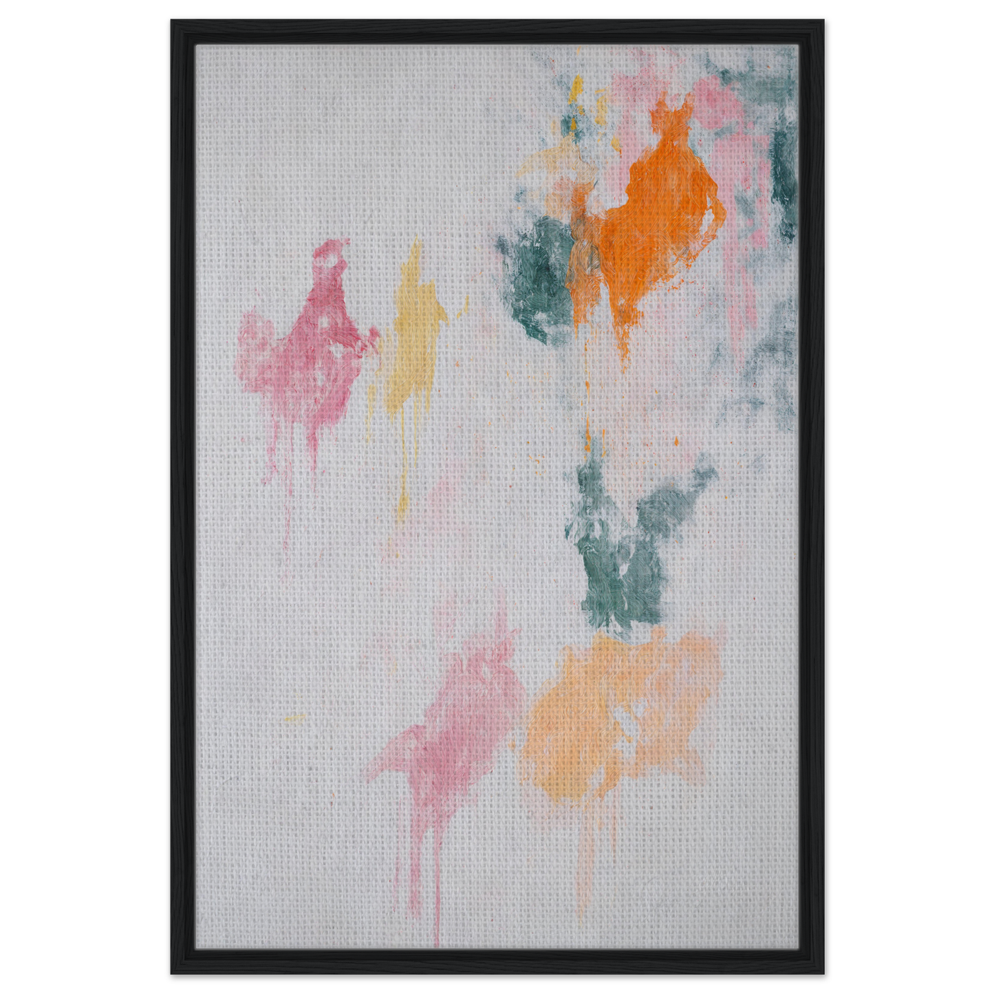 Abstract painting with pastel splotches, perfect for Chromatic Rapture Dreaming room decor