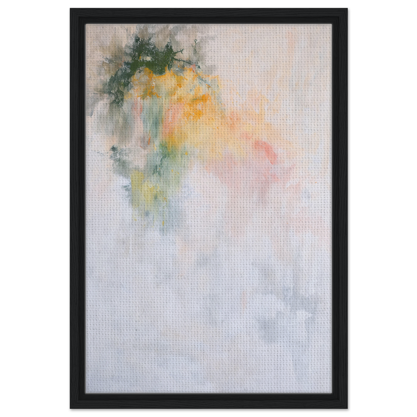 Abstract watercolor painting in soft hues for Color Dances Dreaming canvas wall art