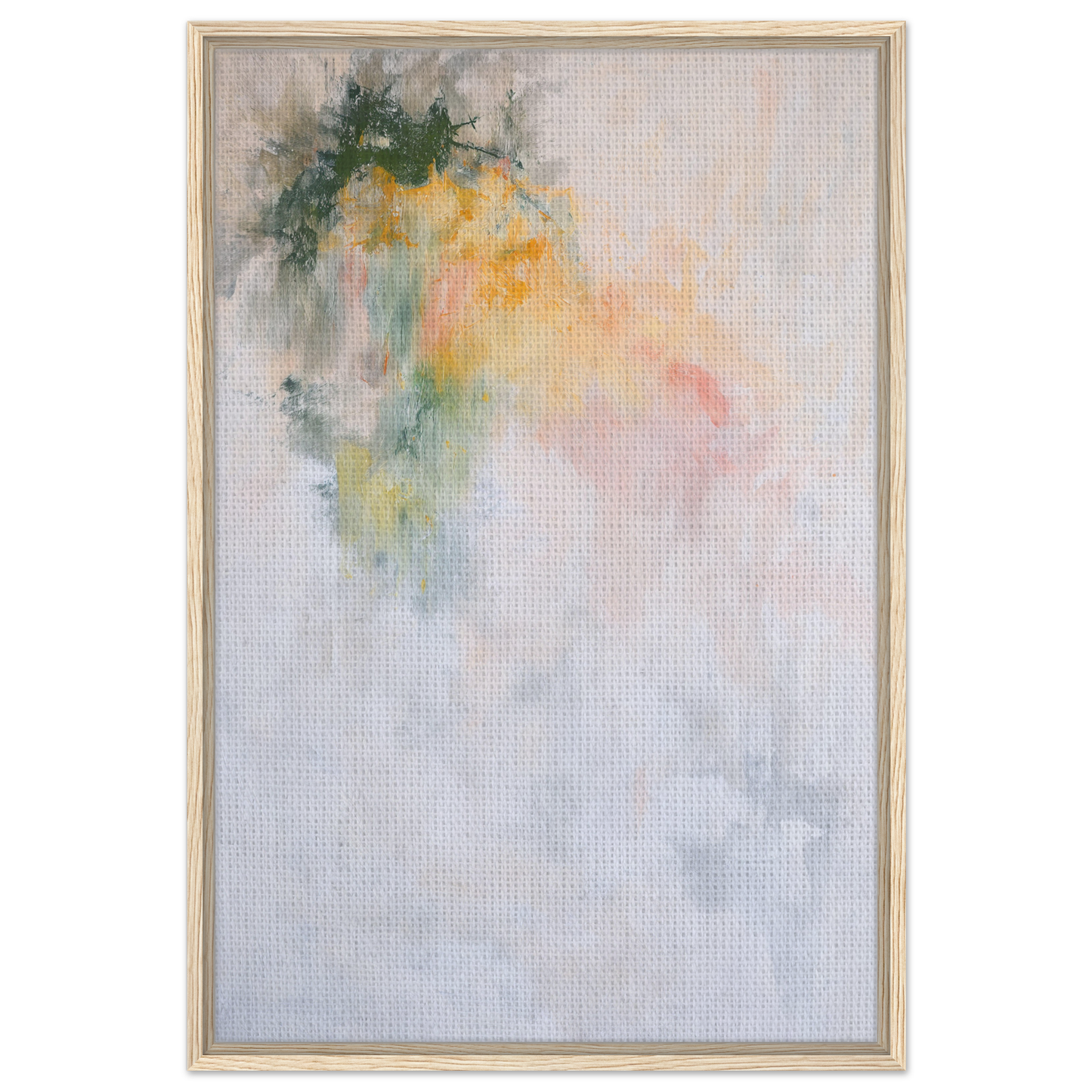 Abstract watercolor painting in soft hues for Color Dances Dreaming canvas wall art