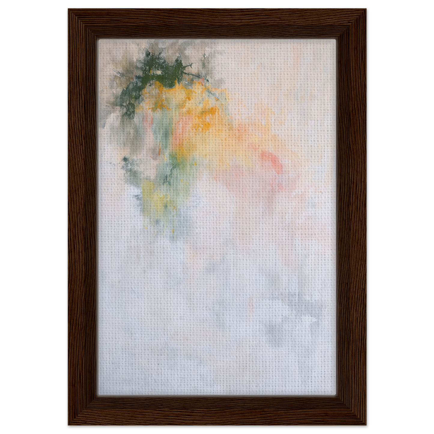 Framed canvas wall art Color Dances Dreaming featuring soft pastel hues in decor