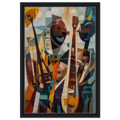 Abstract cubist painting in Cubist Melodies Ignite, ideal for fashion oracle™ room decor