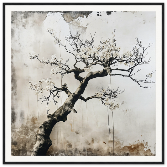 Twisted tree branch with blossoms on a rustic surface from Blossom Yin Reverie special edition