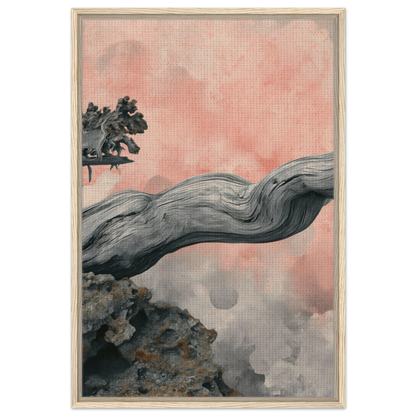 Gnarled tree branch as part of Delicate Drift Reverie room decor artwork