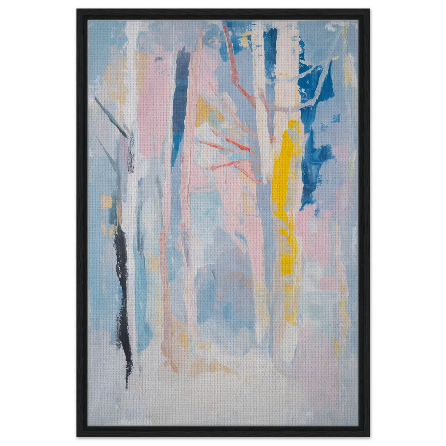 Abstract painting in pastel colors, Delirious Canopy Solitude for elegant room decor