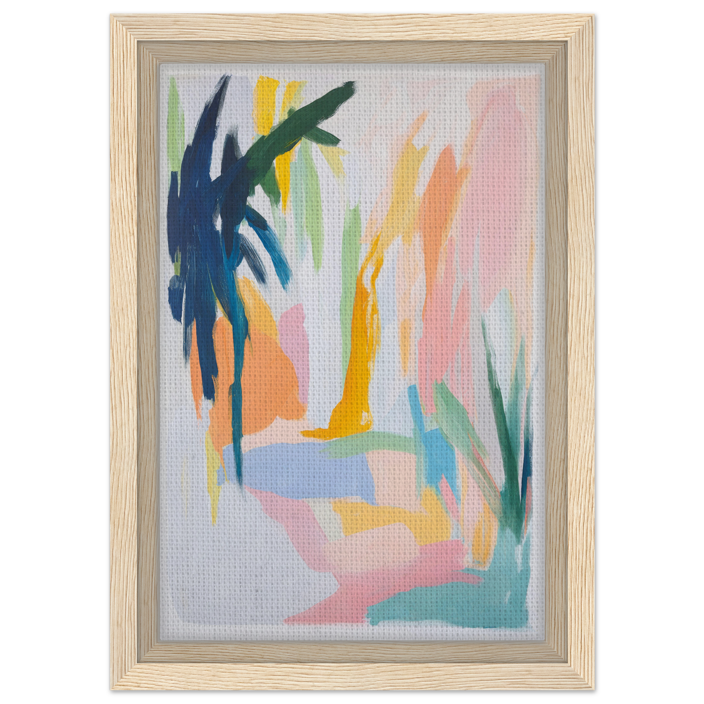 Abstract painting featuring vibrant brushstrokes for Dream Dances Midnight exclusive framed canvas