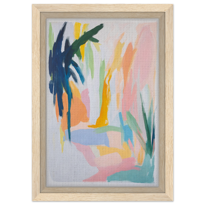 Abstract painting featuring vibrant brushstrokes for Dream Dances Midnight exclusive framed canvas