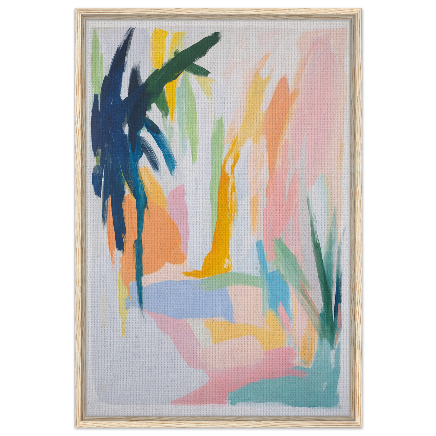 Abstract painting with colorful brushstrokes in pastel and bold hues for Dream Dances Midnight