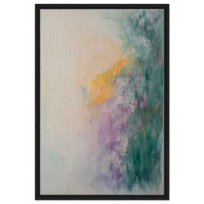 Abstract painting in soft pastel colors for Dreamscape Tranquility Framed Canvas Print