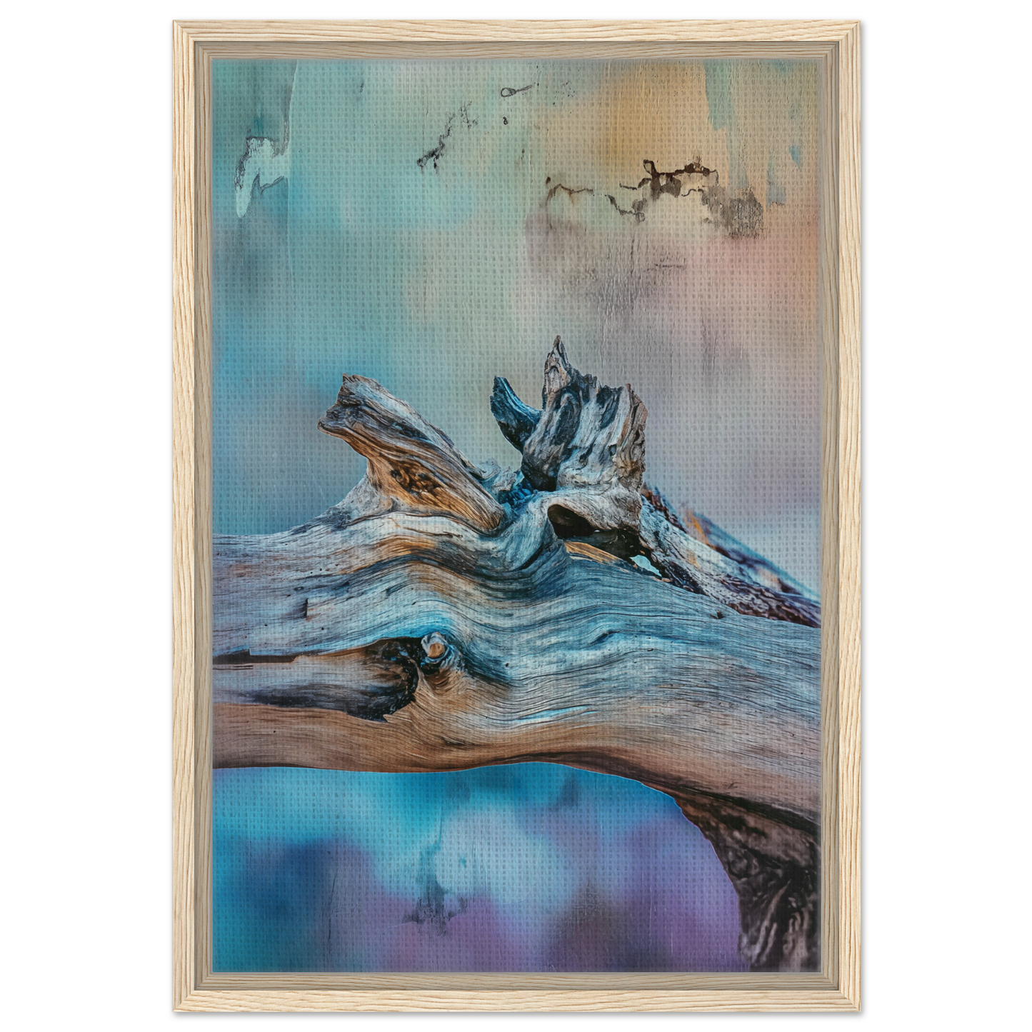 Weathered driftwood showcasing gnarled forms, part of Ecstasy Drift Rhythms room decor