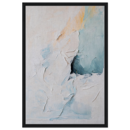 Abstract painting in soft pastel colors showcasing Ecstatic Horizon Whispers framed canvas print