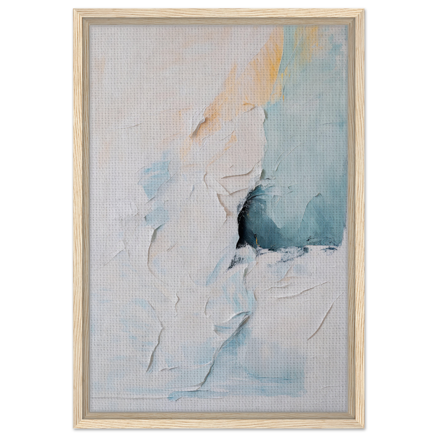 Abstract painting titled Ecstatic Horizon Whispers in soft pastel colors for room decor