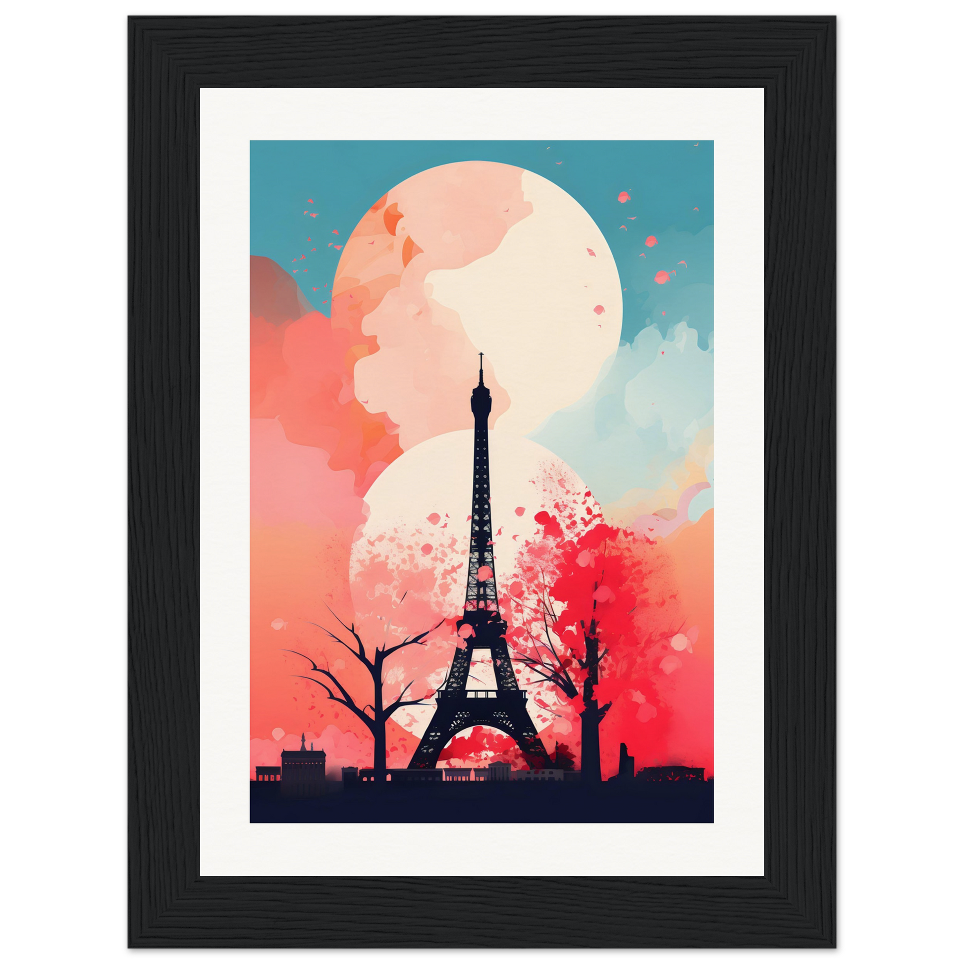 The eiff tower paris art print