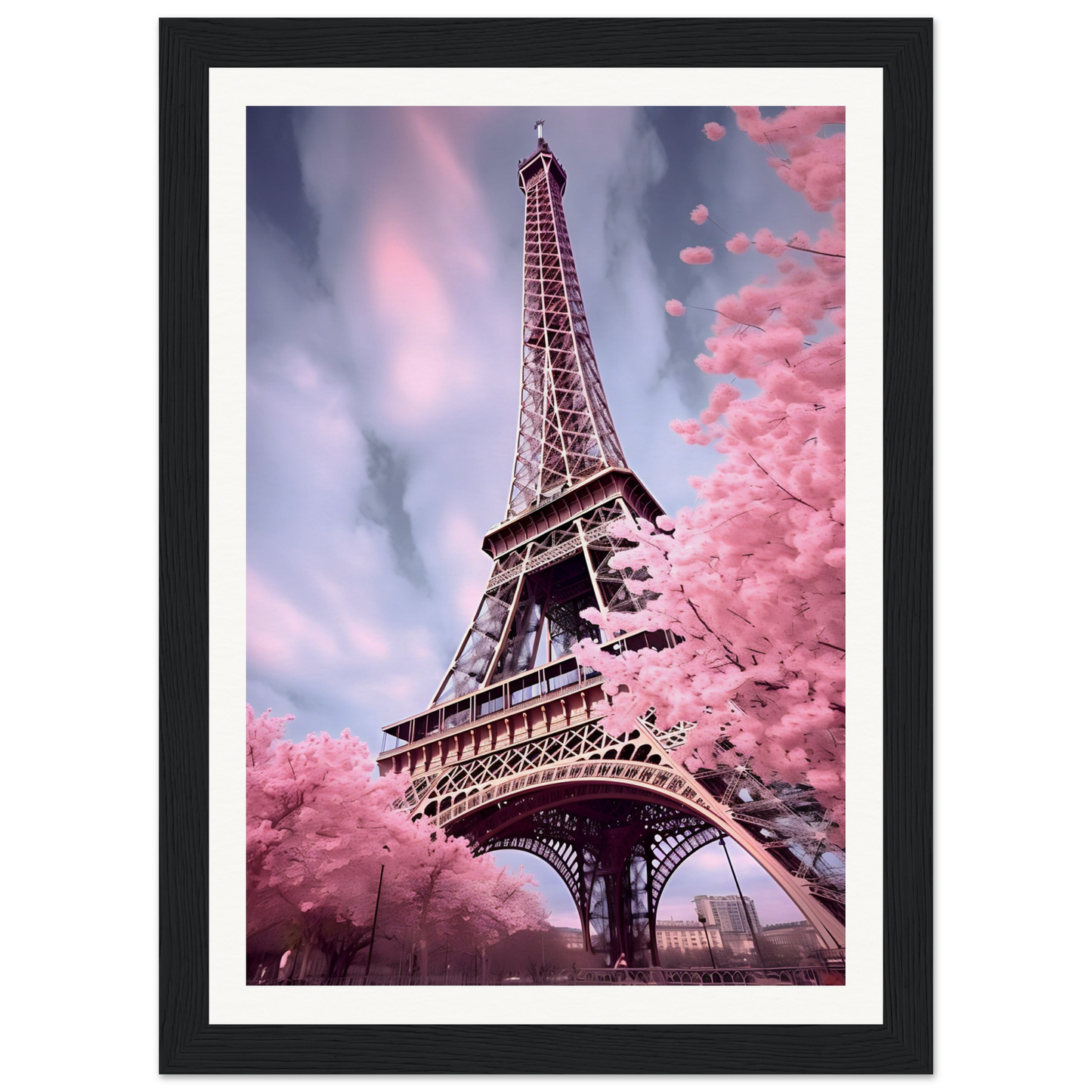 The eiff tower in paris, france framed art print