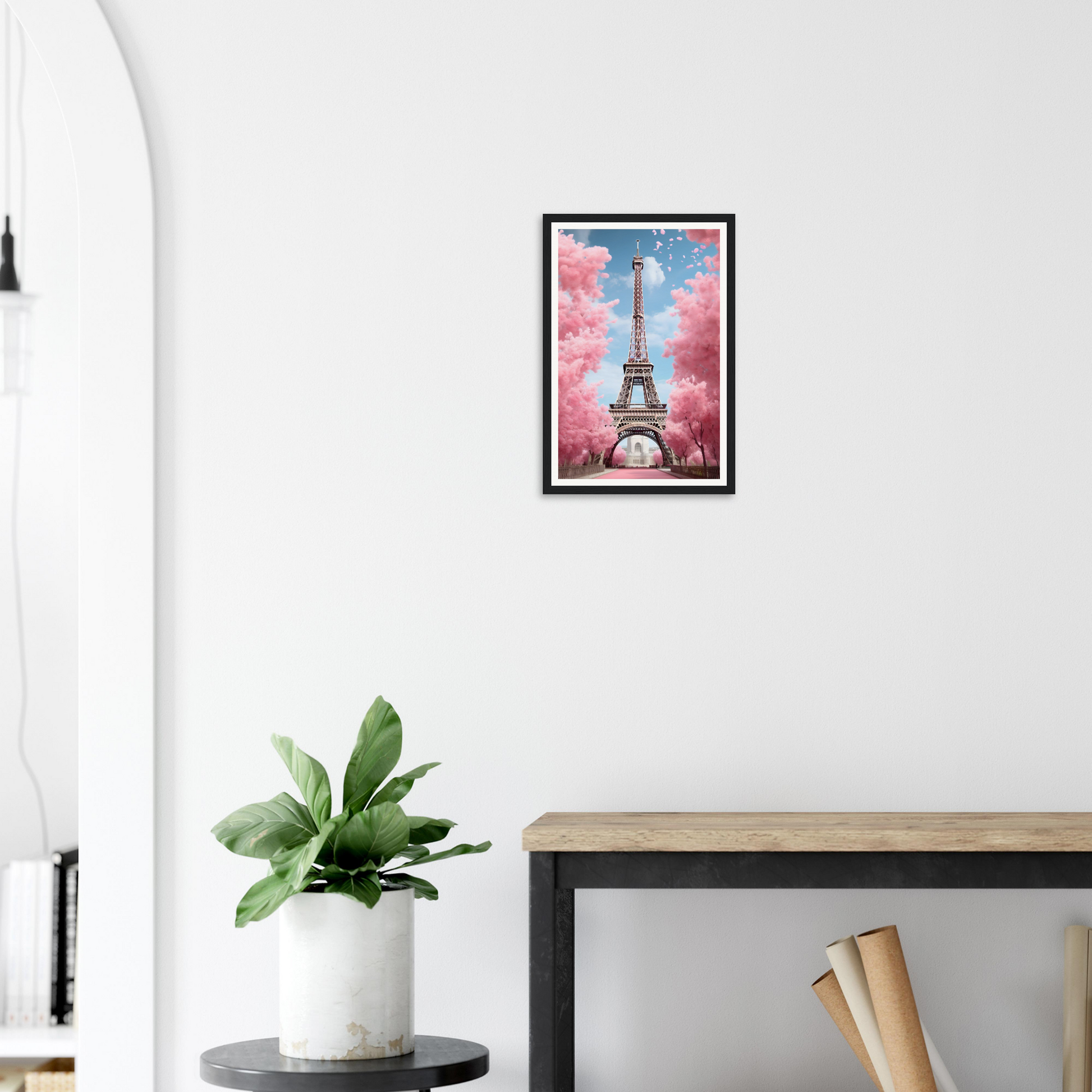 The eiff tower in paris, france framed art print