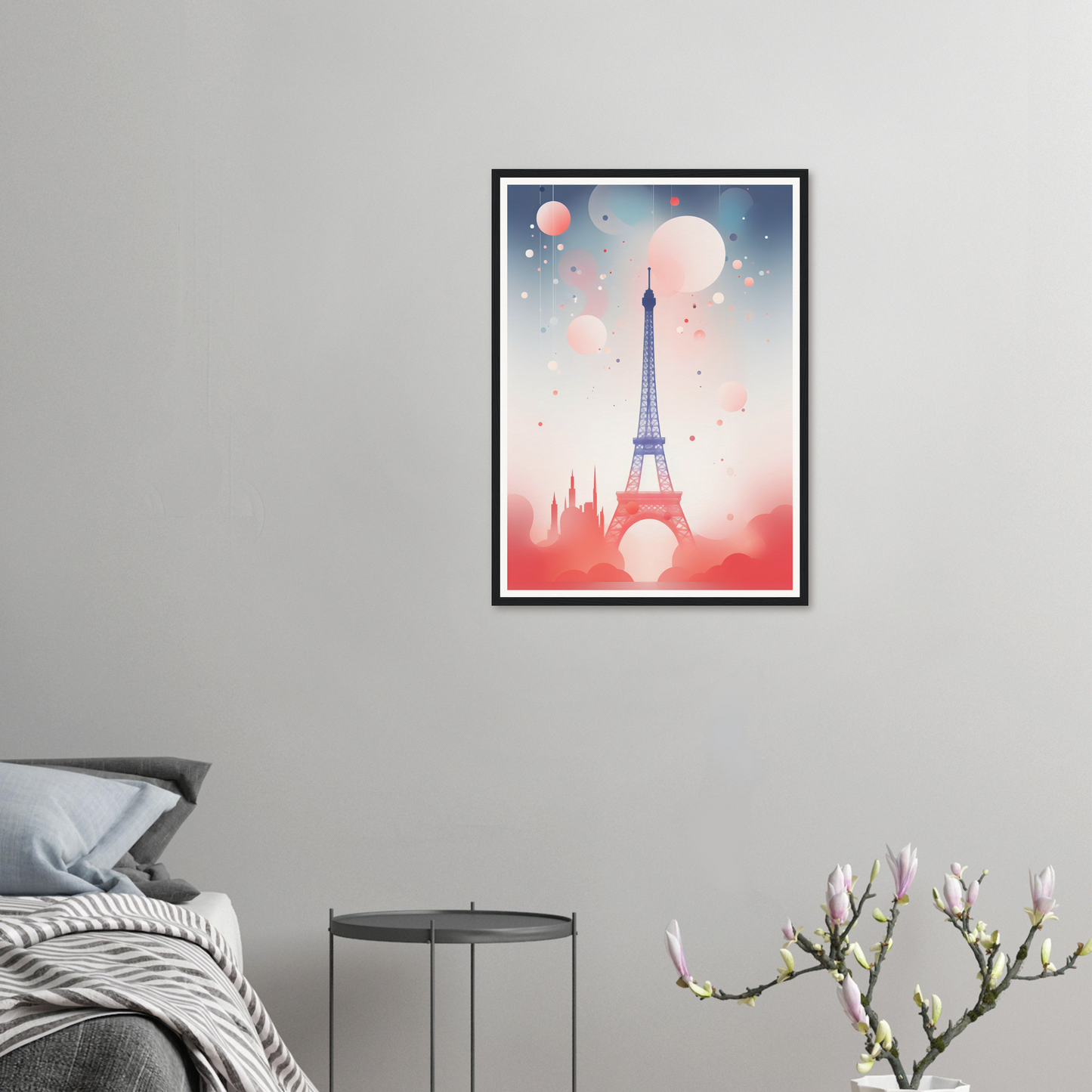 The eiff tower in paris, france art print